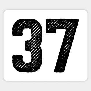 Rough Number 37 Sticker